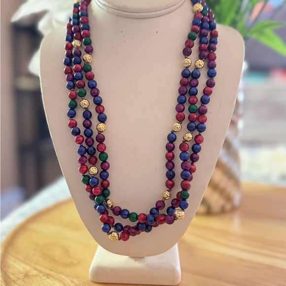 - TURQUIOSE AFRICAN MALA BECKLACE STATEMENT NECKLACE - Picture 2 of 13